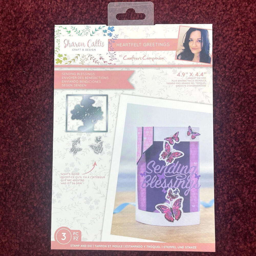 Crafters Companion Die Butterfly Sending Blessings Sharon Callis